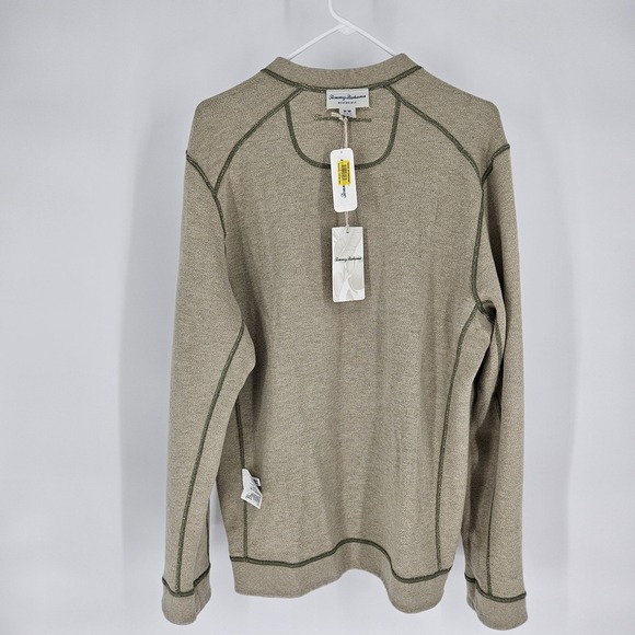 Tommy Bahama Reversible Henley Cotton Dexter Kill Shirt Mens Size Medium NEW - Picture 8 of 11